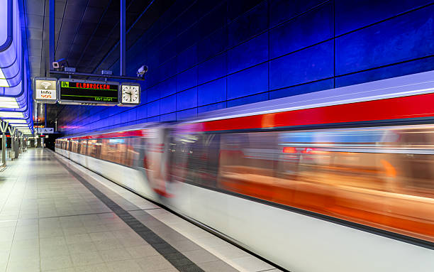 istock Arrival of a subway at Hafencity station 2224871202