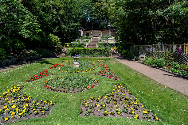 istock High up view over public flower gardens 2224872014