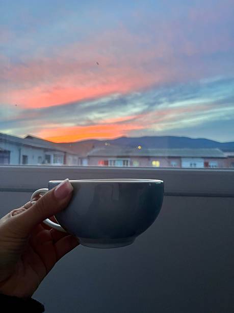 istock A cup of tea under the sunset 2224872163