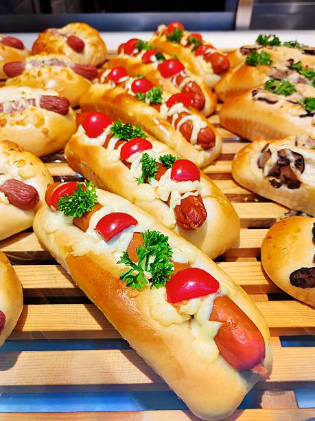 Sausage Bun with Tomato and Parsley