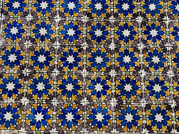 istock Blue and Yellow Geometric Mosaic Tiles 2224877238