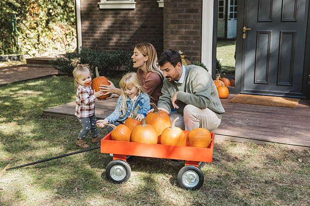 istock Young family preparing for Halloween 2224886488
