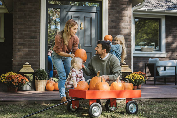 istock Young family preparing for Halloween 2224886558