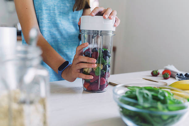 Preparing Nourishing Smoothie with Fresh Produce