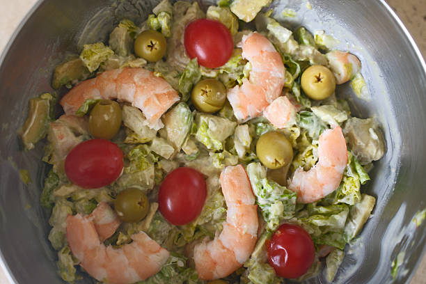 Seafood on a buffet table at a celebratory event