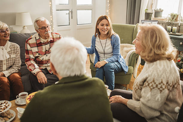istock Christmas at nursing home 2224895492