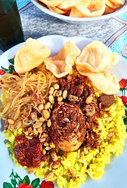 istock Overhead Shot of Nasi Kuning Dish 2224904191