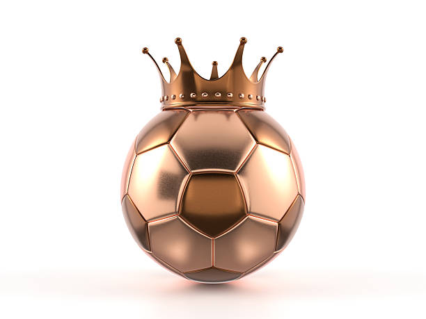 istock Bronze soccer ball with crown 2224905263
