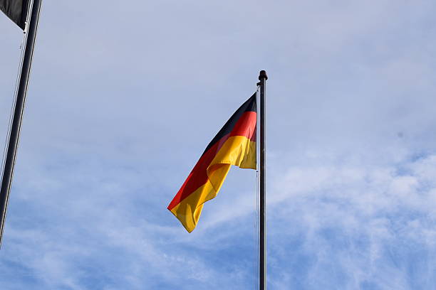 national flag in the wind
