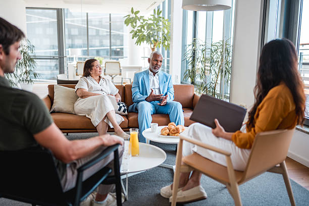 istock Diverse Executives Engaged in Productive Office Lobby Meeting 2224909755