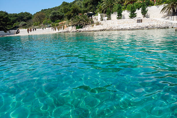 amazing Palmizana Beach in Hvar archipelago, Split Dalmatia County, Croatia.
