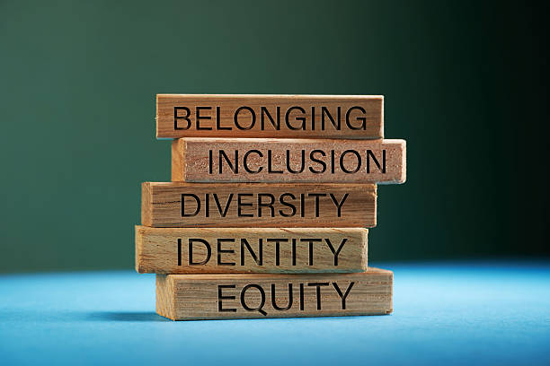 istock Wooden blocks with words identity, equity, diversity, inclusion, belonging. 2224925635