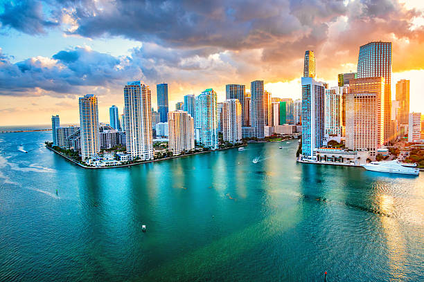 istock Miami Skyline at Sunset 2224949027