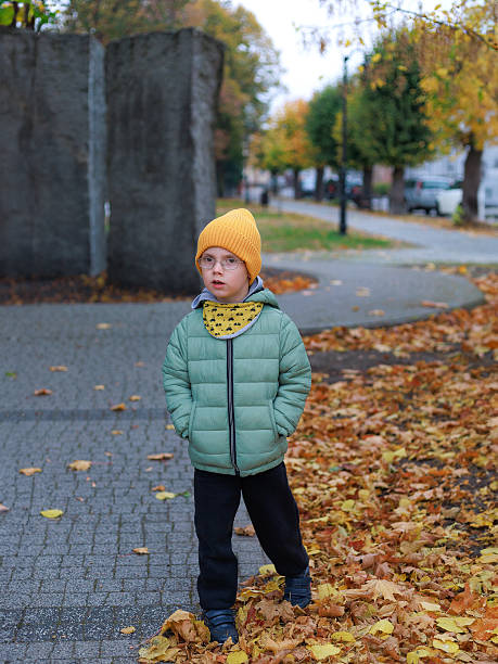 istock Boy on a walk in golden autumn. 2224954754