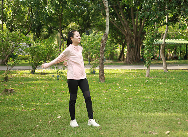 istock A woman getting ready to run and stretching, exercising before running. 2224972936