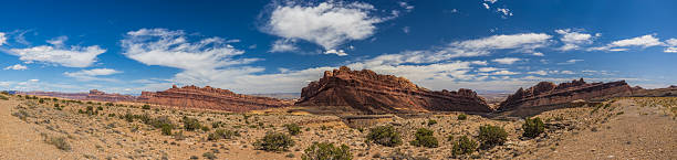 Black Dragon Canyon panorama with light clouds