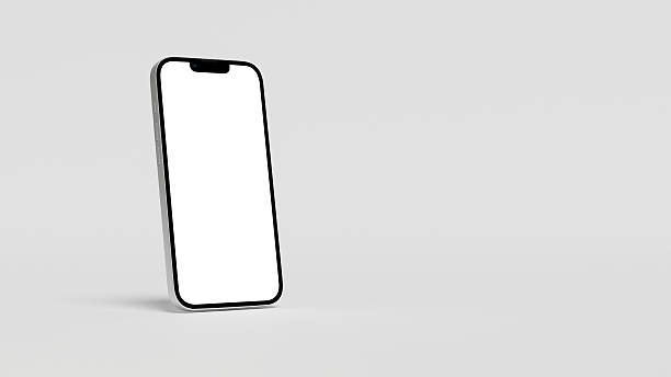 istock Smartphone with blank screen on a light gray background, perfect for mockups or app design 2224991178