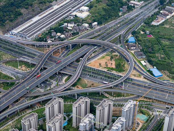 istock Aerial View of Urban Highway Interchange 2224993320