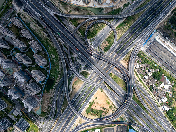 istock Aerial View of Urban Expressway Interchange 2224993521