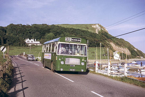 Devon UK - 1973: Vintage image of a Bristol LH6L bus. Owned by Western National, registration number VOD 119K, built 1972.