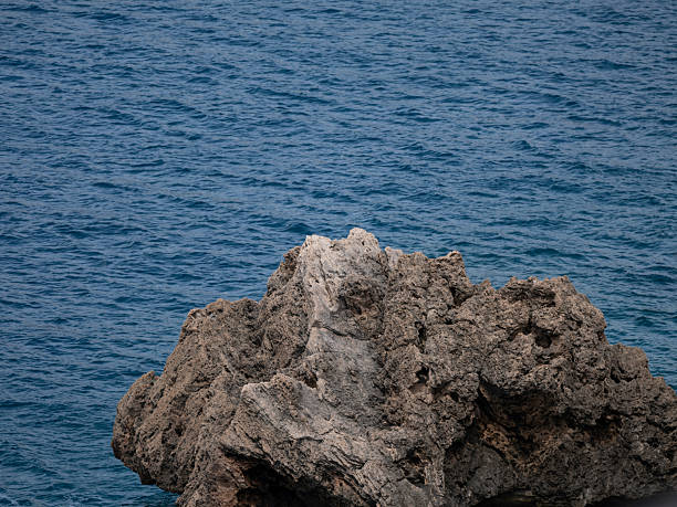 Rocky peninsula at the coast from a aerial view