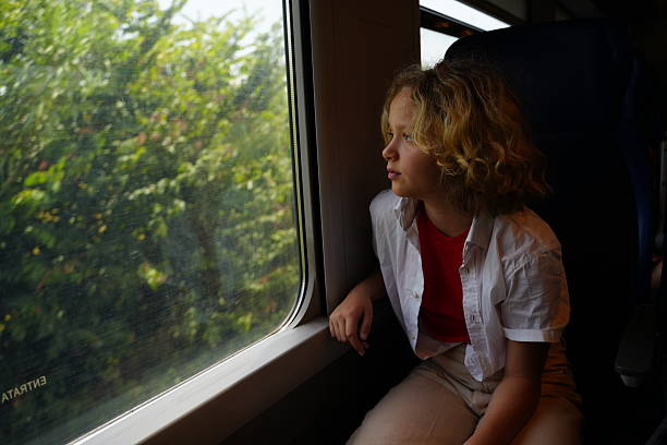 istock Child Gazing Out Train Window Capturing Serenity 2224995561