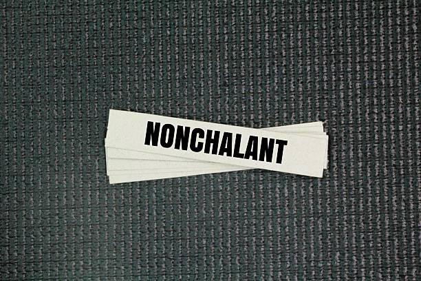 istock Paper with the word Nonchalant. feeling or appearing casually calm and relaxed, not displaying anxiety, interest, or enthusiasm. 2225001663