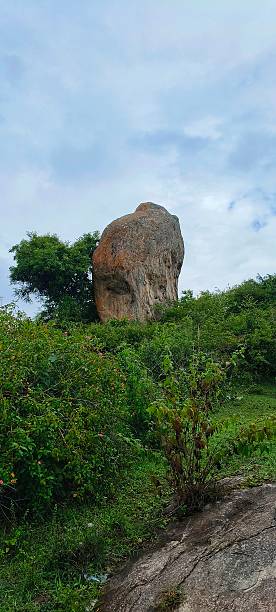 istock Towering Rock Monolith in Lush Indian Forest Landscape 2225005303