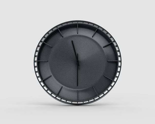 istock A Modern Charcoal Black Wall Clock Eleven Thirty 11:30 For Modern Interiors 3D Illustration 2225007651