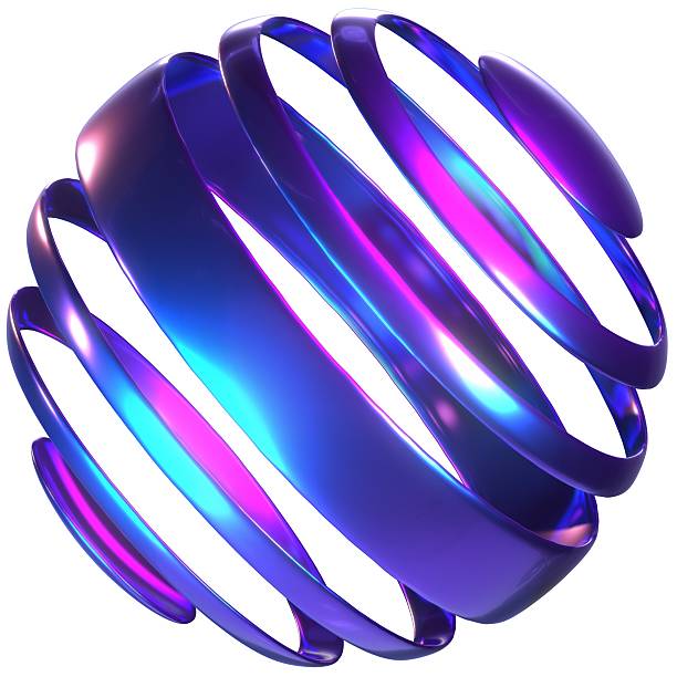 istock Spiral sphere cyberpunk abstract 3D illustration 2225009568