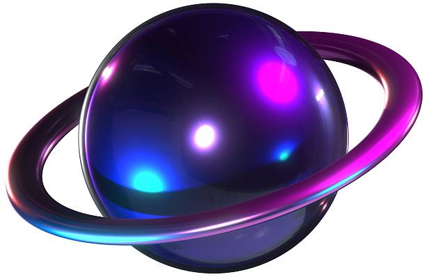 istock Ring planet cyberpunk abstract 3D illustration 2225009667