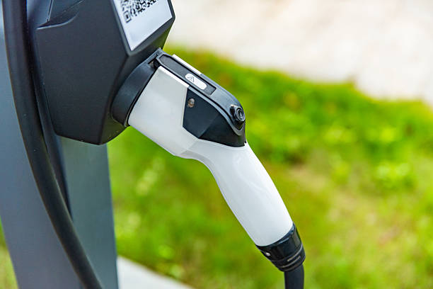 istock Parking lot new energy charging pile 2225012401