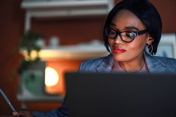 istock Professional Woman Working Late in an Office Environment, Focused and Determined 2225013937