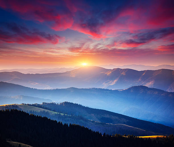 istock Incredible landscape in the mountains at sunset. 2225022801