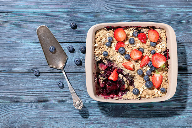 istock apple blueberry strawberry crumble in baking dish 2225029095