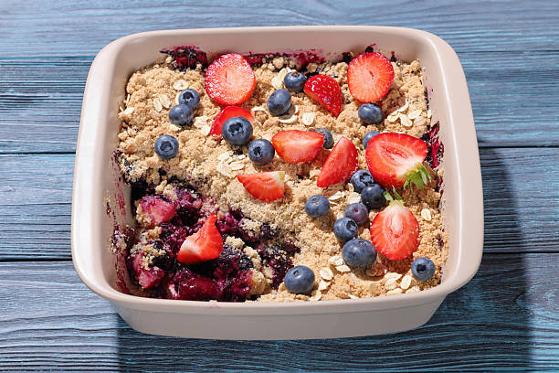 istock apple blueberry strawberry crumble in baking dish 2225029097