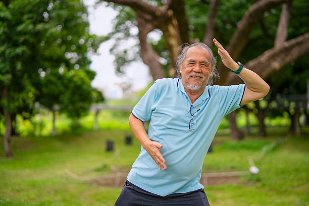 istock Seniors man is exercising in public park. 2225029898