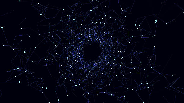 istock Vector cyber futuristic speed tunnel. Sci-fi wormhole. Abstract 3D wireframe portal with connections lines and dots. Data flow. Technology grid funnel. 2225039073
