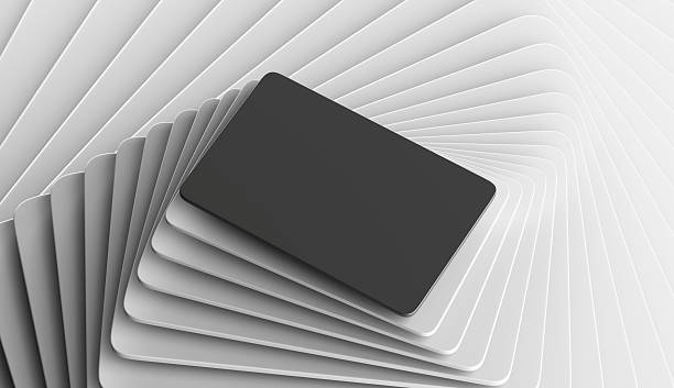 Blank credit card on abstract background