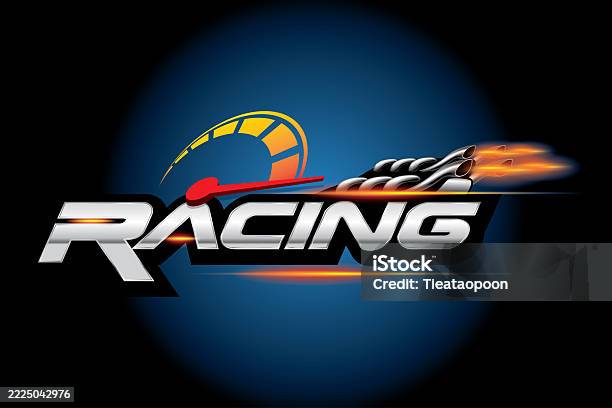Fire Boost Icon Racing Racing Speed With Fire Engine Logo Design Concept Vector Stock ...