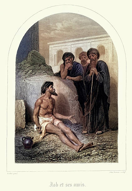istock Job and his friends,  Old Testament, Bible Religious illustration 2225045459