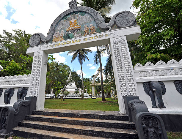 istock Buddhist shrine and stupa by roadside, Sri Lanka. 2225047101