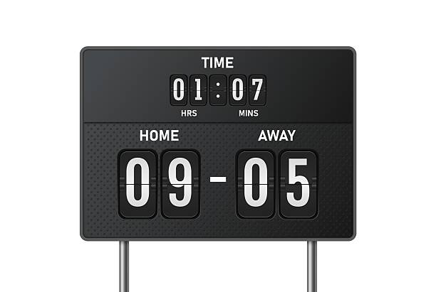 istock Scoreboard. Electronic sport display with goal score and countdown timer for soccer, football match on stadium. 3D realistic sports scoreboard vector illustration isolated 2225047930