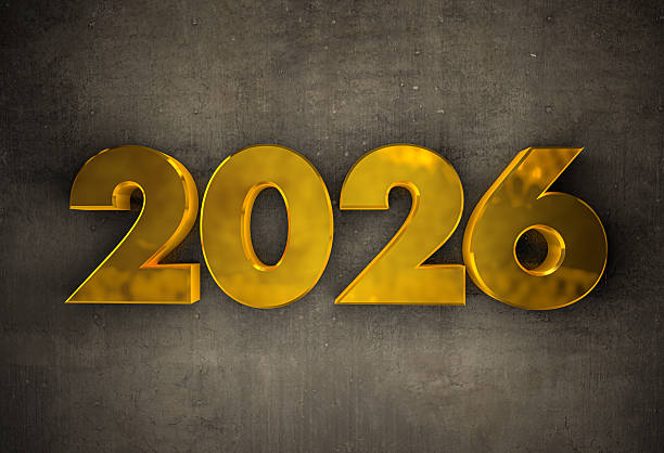 istock Golden 2026 Text on the Wall 2225047984