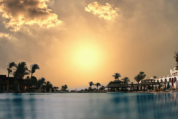 Sunset on the coast in Egypt