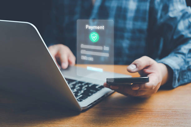 istock Digital Banking and Online Payment Concept. Man using mobile phone for transactions and online shopping, E-transaction and financial technology modern online shopping experience, Online purchase. 2225053044
