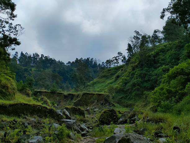 istock Rocky Trail Through a Lush Hillside Valley 2225056079
