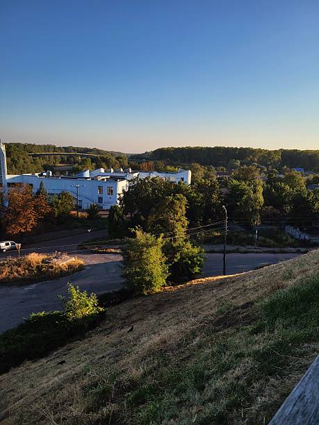 istock Urban scenery with hills and morning light 2225059549