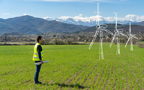 istock A renewable energy engineer imagining rows of wind turbines 2225060584