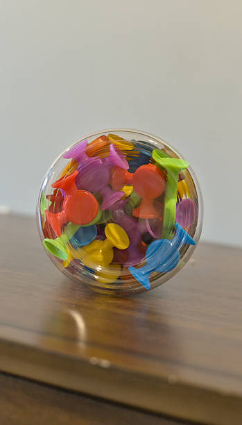 istock Multicolored Suction Cup Kids Toys on White Background 2225063544